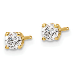 14y .40ct. I1 J-K Diamond Stud Push-on Post Earrings