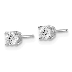 14kw .50ct I1 J-K Diamond Stud Push-on Post Earrings