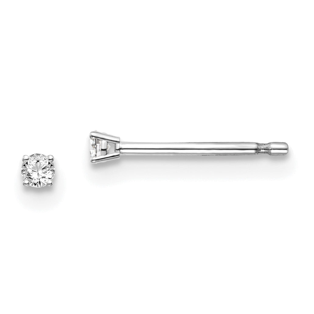 14kw .05ct I1 J-K Diamond Stud Push-on Post Earrings