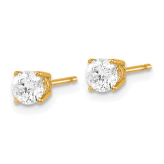 14y .70ct. I1 J-K Diamond Stud Push-on Post Earrings