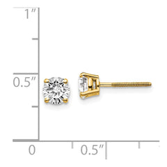 14ky 1.00ct. VS2/SI1 G-I Diamond Stud Thread on/off Post Earrings