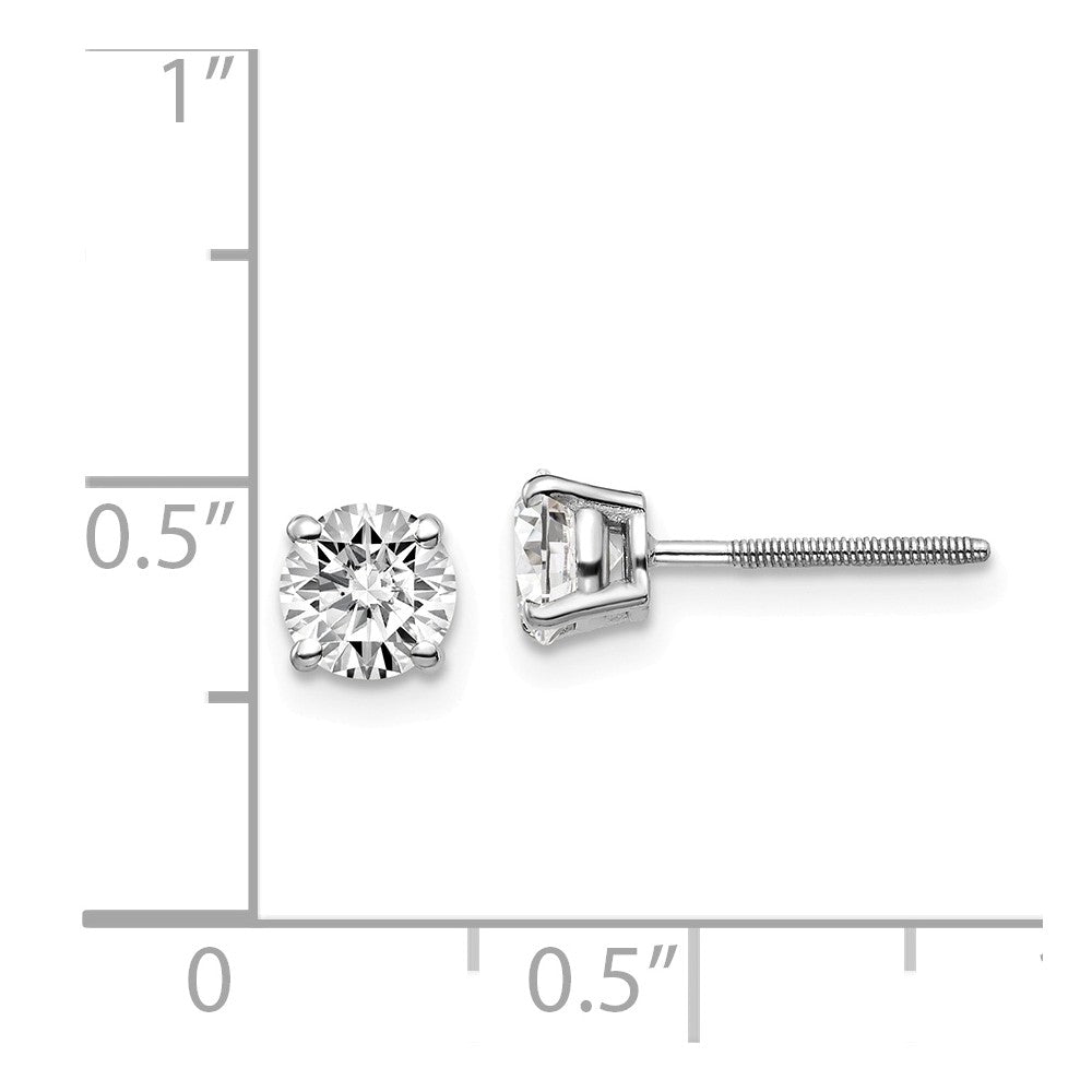 14kw 1.00ct VS2/SI1 G-I Diamond Stud Thread on/off Post Earrings