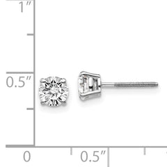 14kw 1.00ct SI3 G-I Diamond Stud Thread on/off Post Earrings