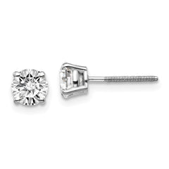 14Kw 1.00ct VS2/SI1 G-I Diamond Stud Thread on/off Post Earrings