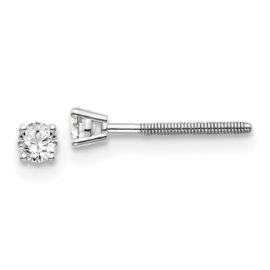 14kw .15ct VS2/SI1 G-I Diamond Stud Thread on/off Post Earrings