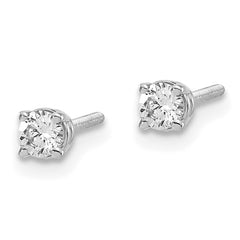 14kw .20ct SI3 G-I Diamond Stud Thread on/off Post Earrings