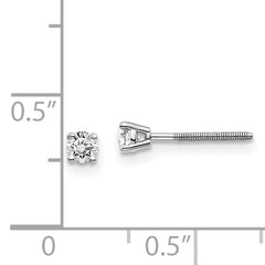 14kw .20ct SI3 G-I Diamond Stud Thread on/off Post Earrings