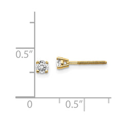 14ky .25ct. VS2/SI1 G-I Diamond Stud Thread on/off Post Earrings