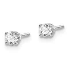 14kw .25ct SI3 G-I Diamond Stud Thread on/off Post Earrings