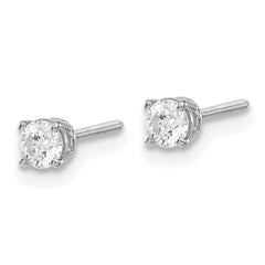 14kw .30ct SI3 G-I Diamond Stud Thread on/off Post Earrings