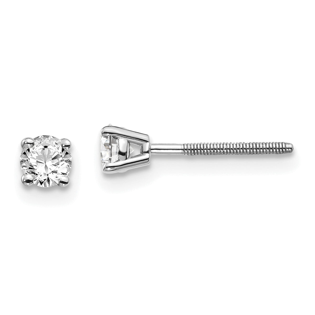 14kw .30ct VS2/SI1 G-I Diamond Stud Thread on/off Post Earrings