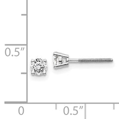 14kw .40ct SI3 G-I Diamond Stud Thread on/off Post Earrings