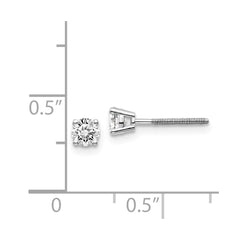 14kw .40ct VS2/SI1 G-I Diamond Stud Thread on/off Post Earrings