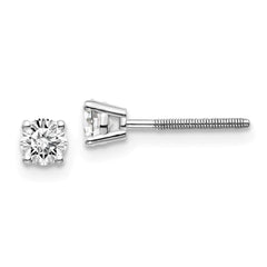 14Kw .40ct VS2/SI1 G-I Diamond Stud Thread on/off Post Earrings