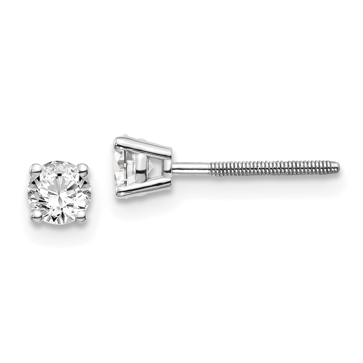 14kw .40ct VS2/SI1 G-I Diamond Stud Thread on/off Post Earrings