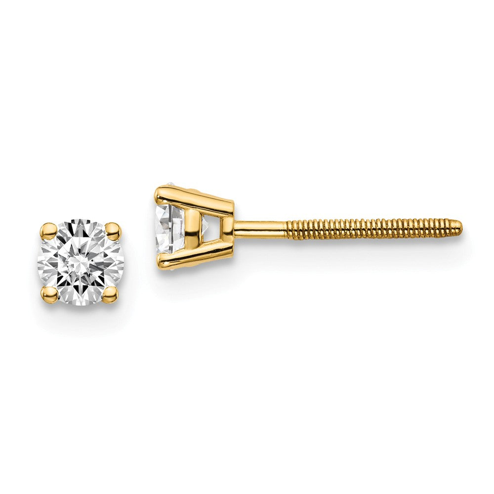 14Ky .40ct. VS2/SI1 G-I Diamond Stud Thread on/off Post Earrings