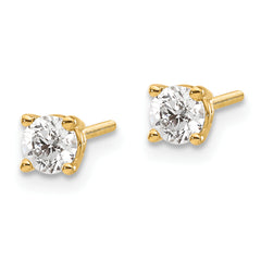 14ky .50ct. SI3 G-I Diamond Stud Thread on/off Post Earrings