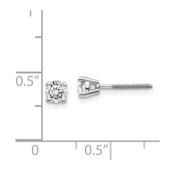 14kw .50ct VS2/SI1 G-I Diamond Stud Thread on/off Post Earrings