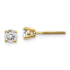 14Ky .50ct. VS2/SI1 G-I Diamond Stud Thread on/off Post Earrings