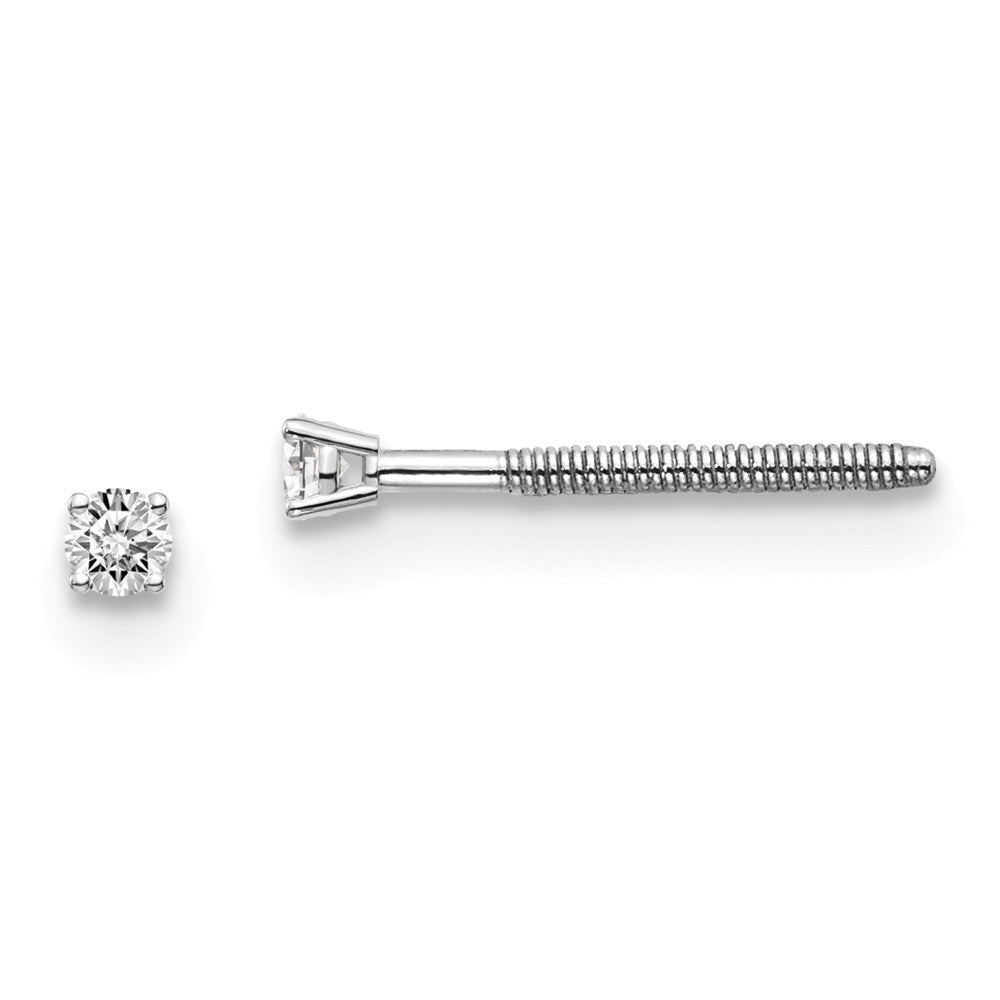 14Kw .05ct VS2/SI1 G-I Diamond Stud Thread on/off Post Earrings