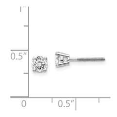 14kw .60ct VS2/SI1 G-I Diamond Stud Thread on/off Post Earrings