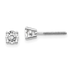 14Kw .60ct VS2/SI1 G-I Diamond Stud Thread on/off Post Earrings