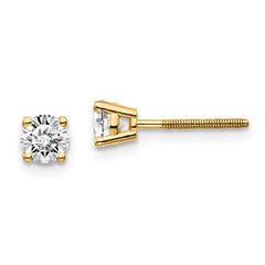 14Ky .60ct. VS2/SI1 G-I Diamond Stud Thread on/off Post Earrings