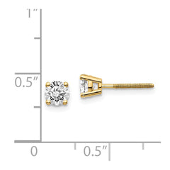 14ky .70ct. VS2/SI1 G-I Diamond Stud Thread on/off Post Earrings