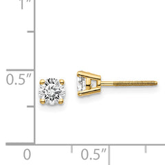 14ky .70ct. SI3 G-I Diamond Stud Thread on/off Post Earrings