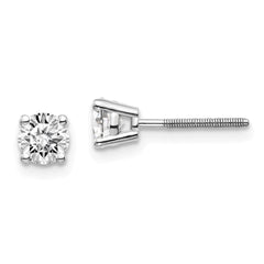 14Kw .70ct VS2/SI1 G-I Diamond Stud Thread on/off Post Earrings