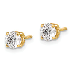 14ky .75ct. SI3 G-I Diamond Stud Thread on/off Post Earrings