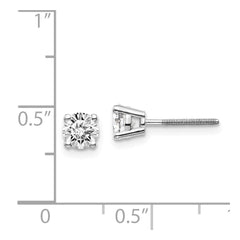 14kw .75ct VS2/SI1 G-I Diamond Stud Thread on/off Post Earrings