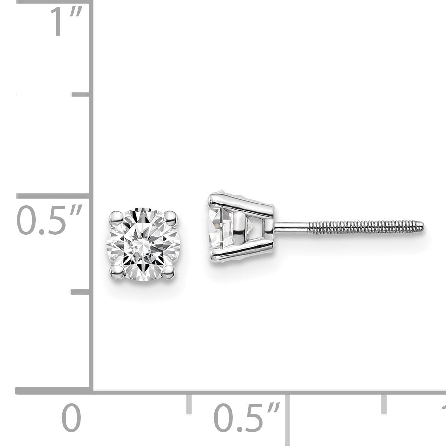 14kw .75ct SI3 G-I Diamond Stud Thread on/off Post Earrings