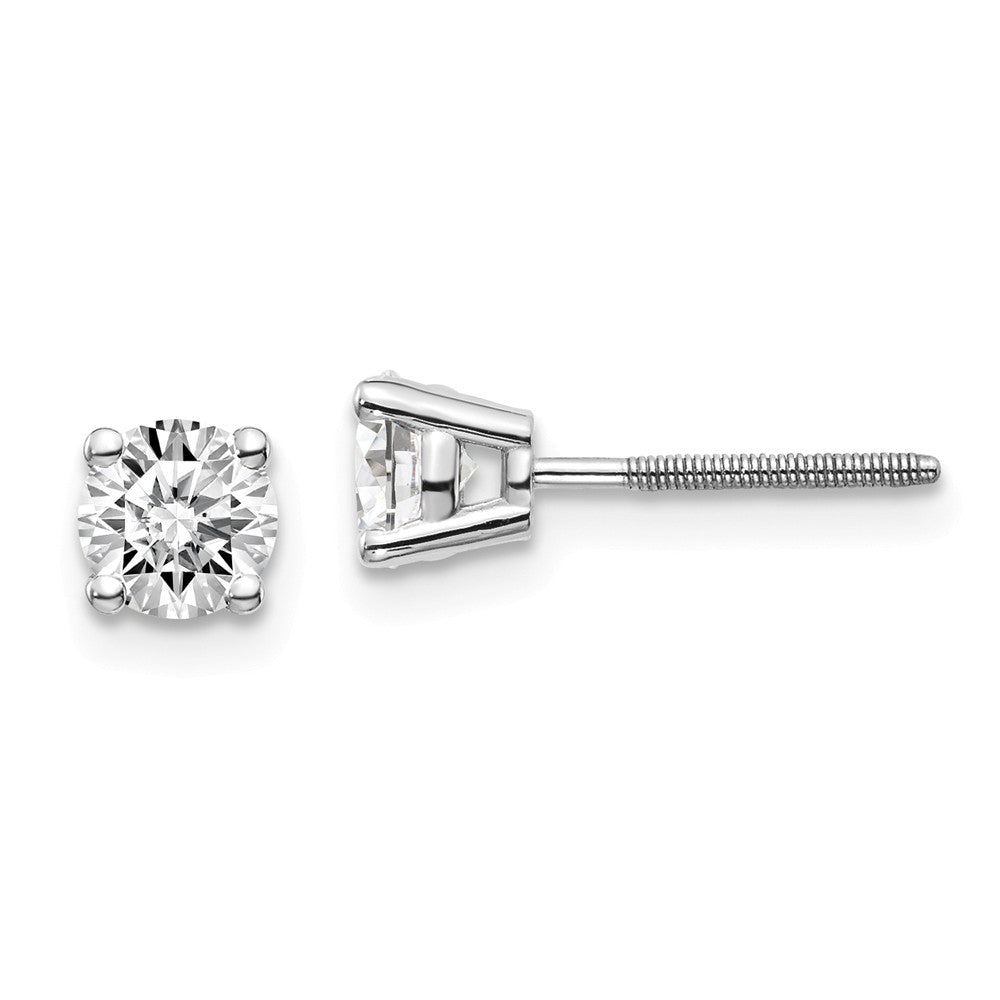 14Kw .75ct VS2/SI1 G-I Diamond Stud Thread on/off Post Earrings