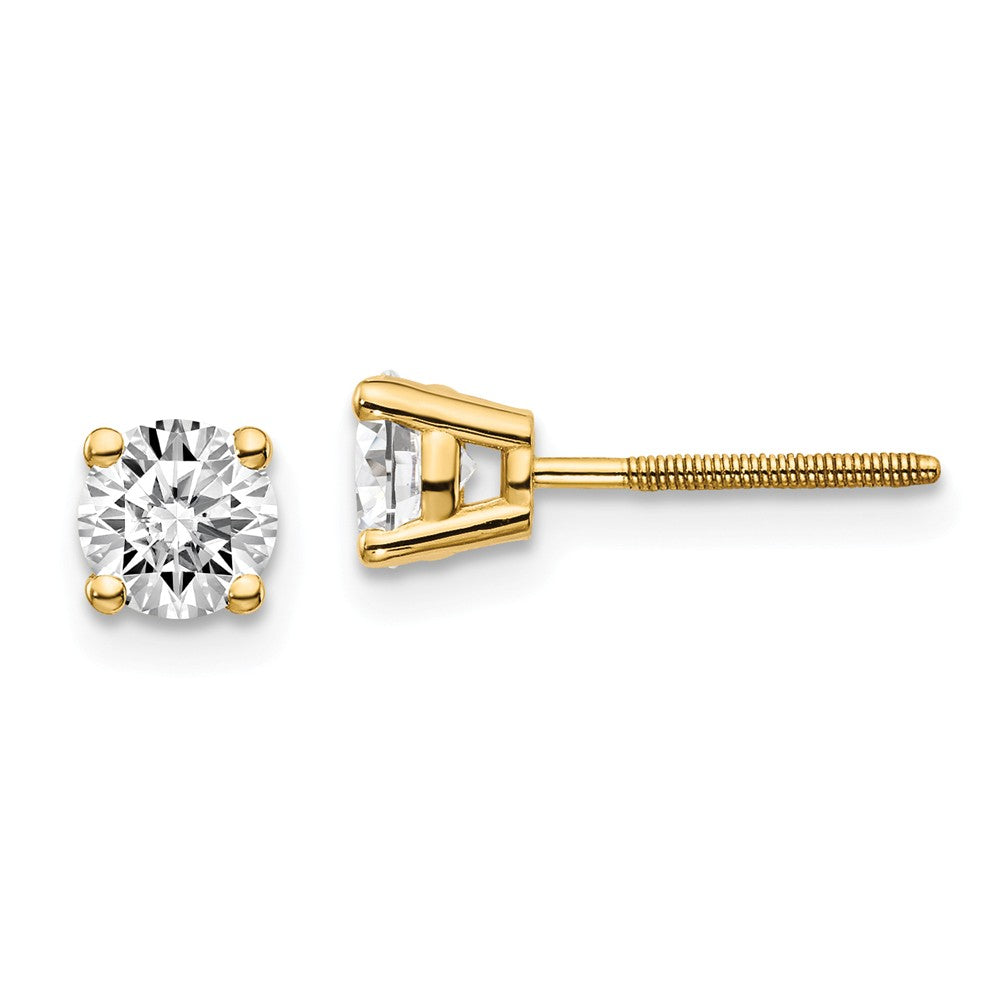 14Ky .75ct. VS2/SI1 G-I Diamond Stud Thread on/off Post Earrings