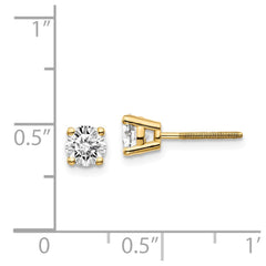 14ky .85ct. VS2/SI1 G-I Diamond Stud Thread on/off Post Earrings