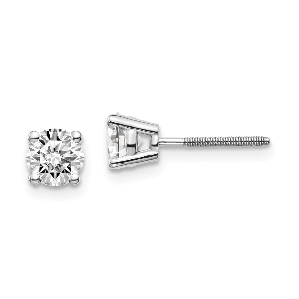 14Kw .95ct VS2/SI1 G-I Diamond Stud Thread on/off Post Earrings