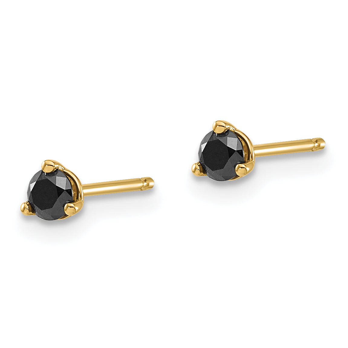 14k .25ct. Black Diamond Stud Earrings