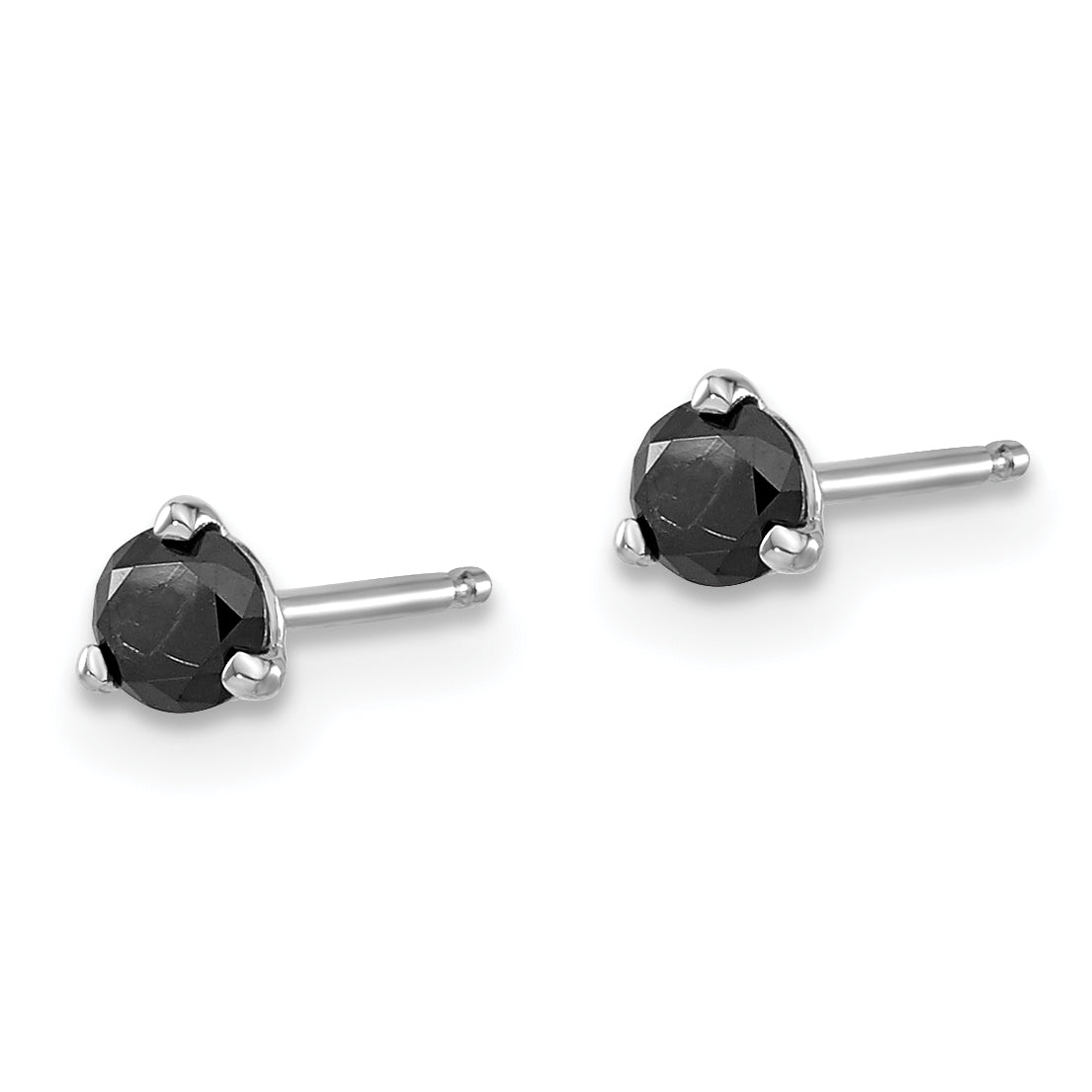 14kw Black Diamond Stud Earrings