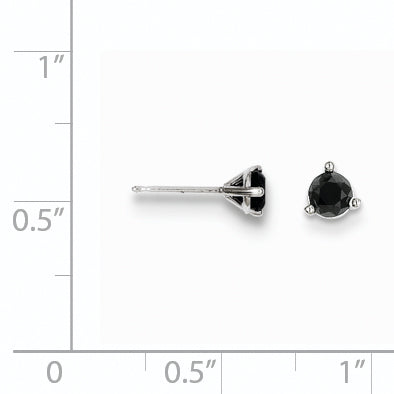 14k White Gold .40ct Black Diamond Stud Earrings