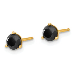 14k Black Diamond Stud Earrings