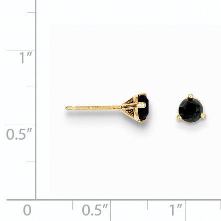 14k Black Diamond Stud Earrings