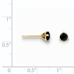 14k Black Diamond Stud Earrings