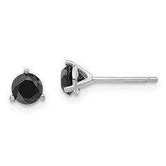 14k White Gold .75ct Black Diamond Stud Earrings