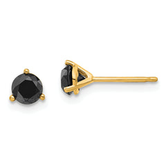 14k Black Diamond Stud Earrings