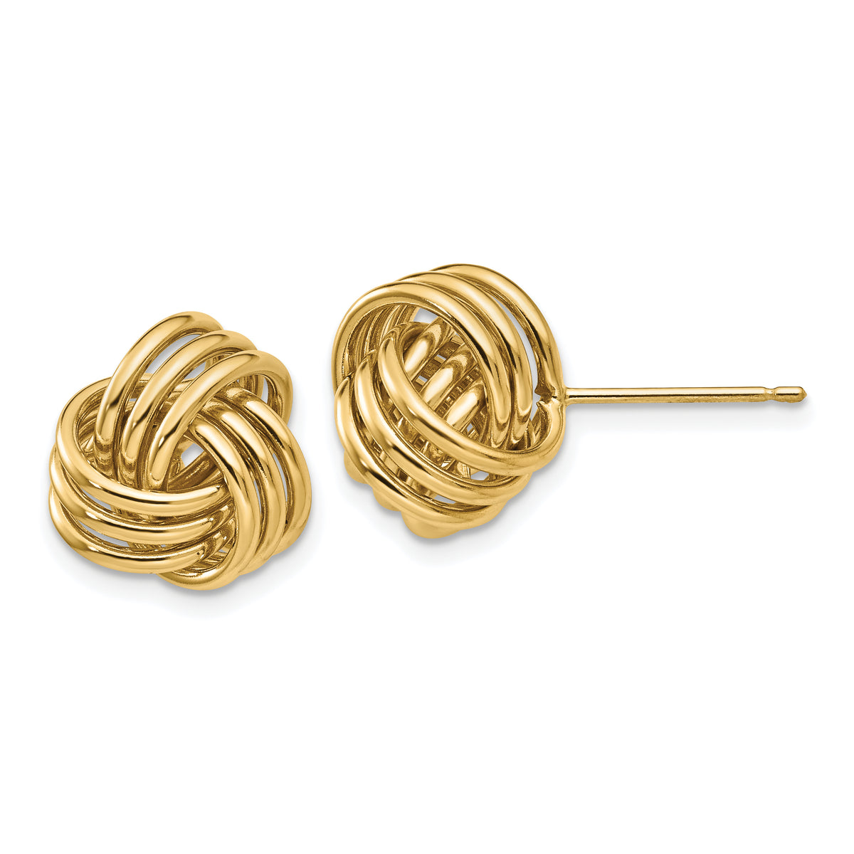 14k Polished Triple Knot Post Earrings