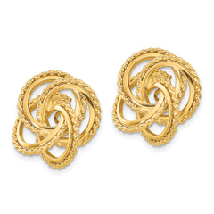 14k Polished & Twisted Fancy Earring Jackets