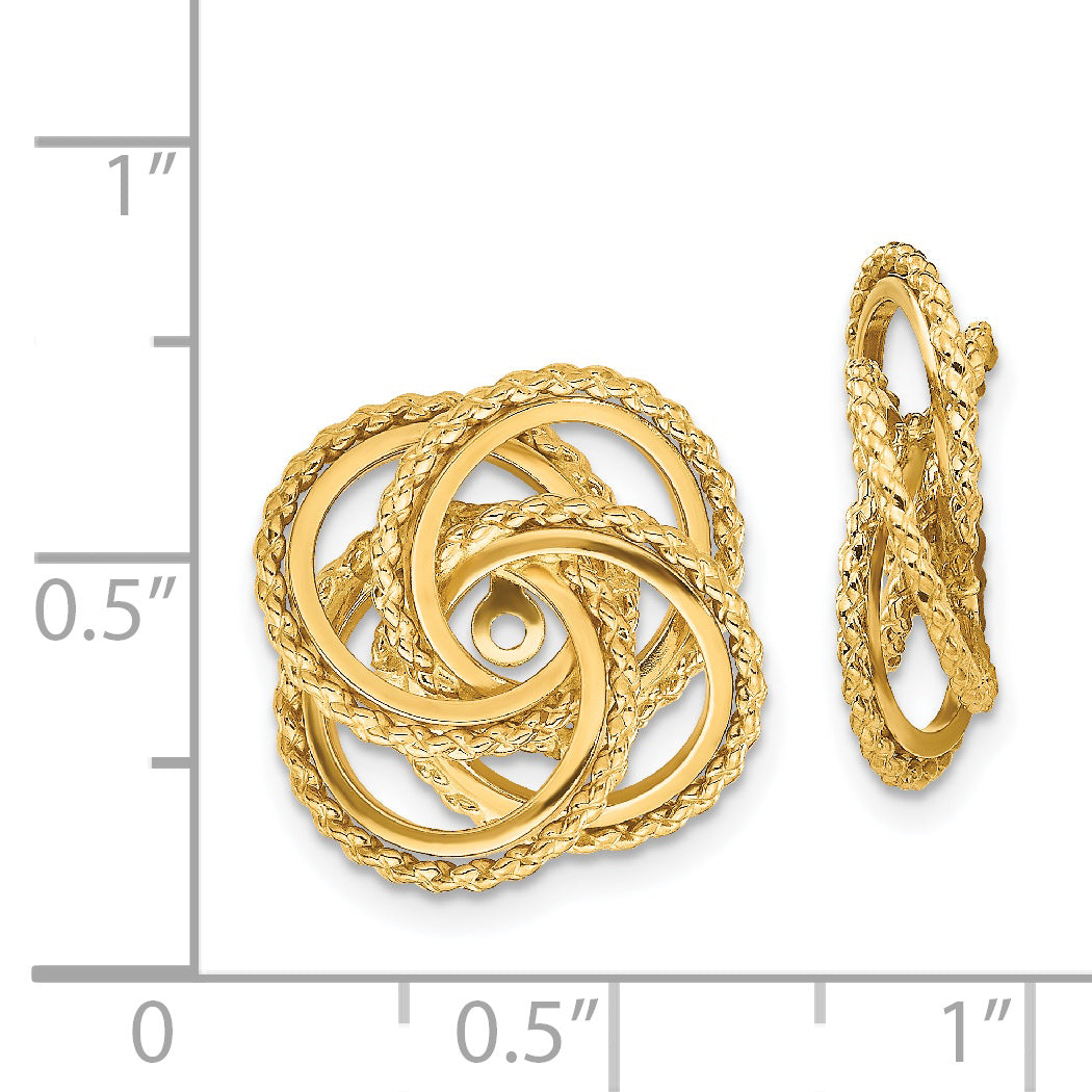 14k Polished & Twisted Fancy Earring Jackets