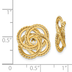 14k Polished & Twisted Fancy Earring Jackets