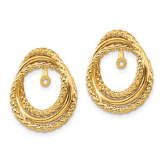 14k Polished & Twisted Fancy Earring Jackets